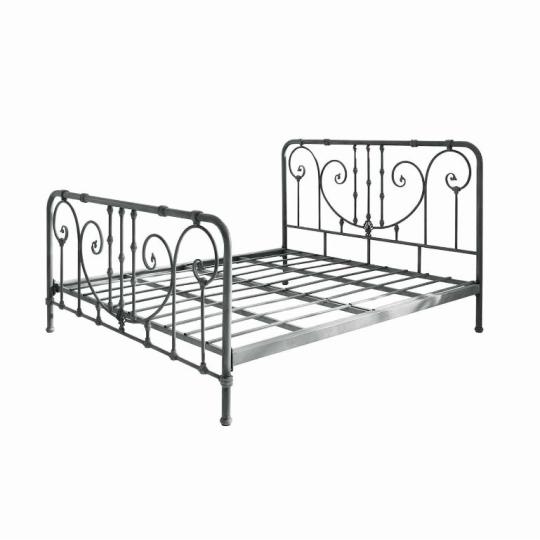 seda zelezna hotelova ramka postele country francuzska postel zelezna postel provansalska postel romanticka vintage vidiecka spalna nabytok.jpg